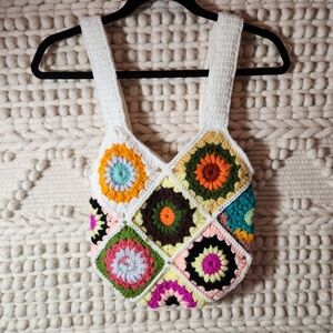 Crochet Flower Tote